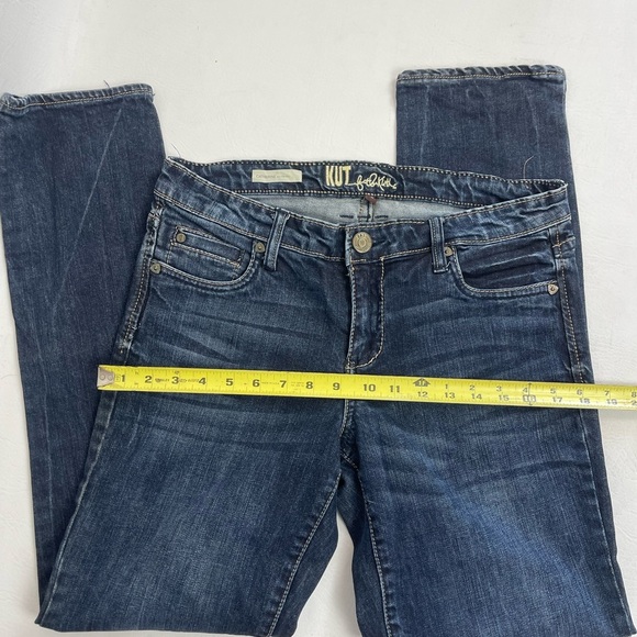 Kut from the Kloth Catherine Boyfriend Dark Wash Straight Leg Jeans Size 8 - Picture 8 of 13